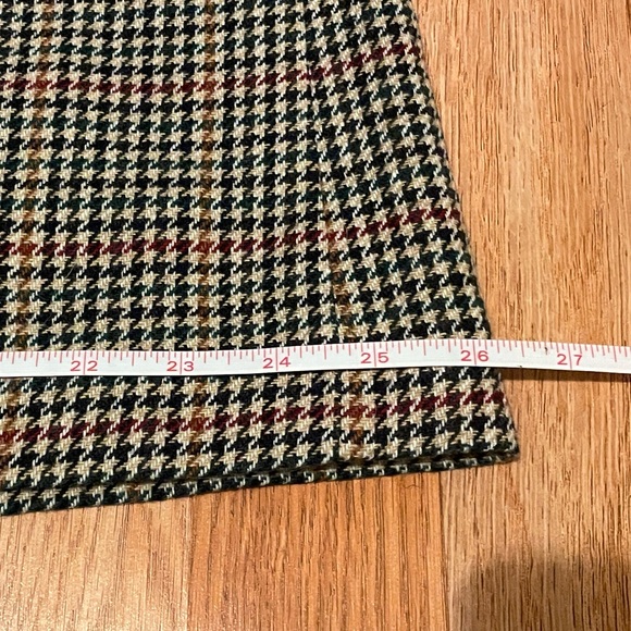 Vintage Leslie Fay Sportswear Houndstooth Wool Pencil Skirt Sz 14 - Picture 8 of 10